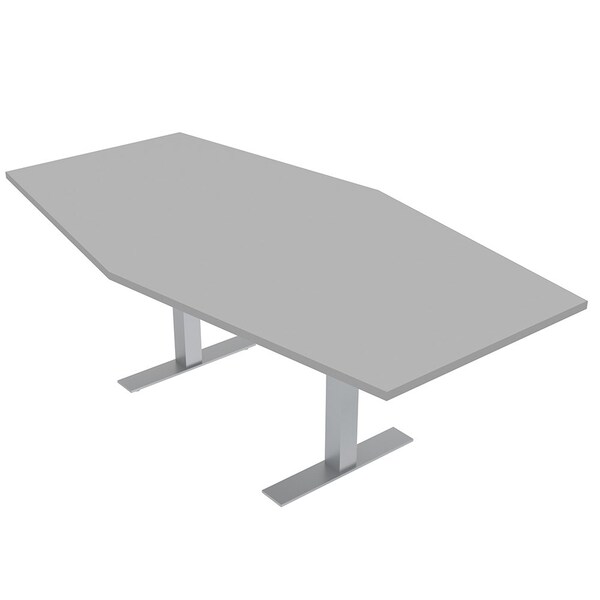 45.25 in W, 84 in L, 29 in H, Engineered Wood Top, Grey